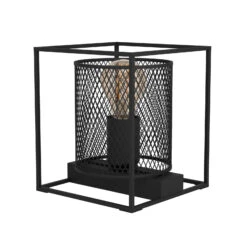 EGLO Catterick Table Lamp, Black, Cage Lampshade -EGLO Store 10001766 2