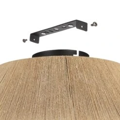 EGLO Alderney Ceiling Light, Natural Yarn Lampshade 7 EGLO Alderney Ceiling Light, Natural Yarn Lampshade -EGLO Store 10001776 2