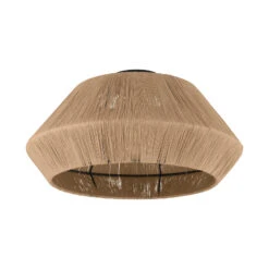 EGLO Alderney Ceiling Light, Natural Yarn Lampshade