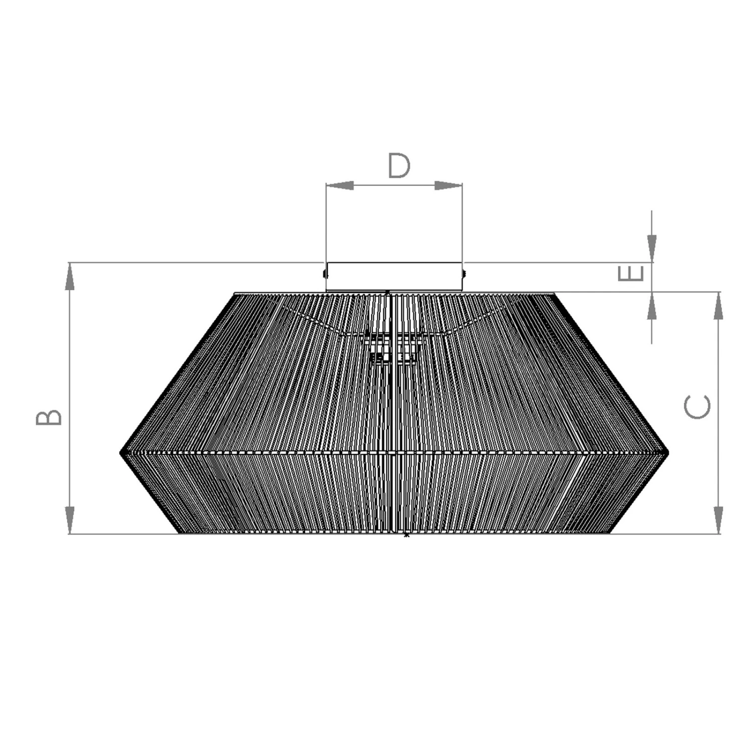 EGLO Alderney Ceiling Light, Natural Yarn Lampshade 4 EGLO Alderney Ceiling Light, Natural Yarn Lampshade - Image 4