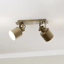 EGLO Southery Downlight 2-bulb Brushed Cream Gold