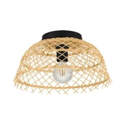 EGLO Ausnby Ceiling Light Wooden Meshwork, Natural 7 EGLO Ausnby Ceiling Light Wooden Meshwork, Natural -EGLO Store 10001792 2