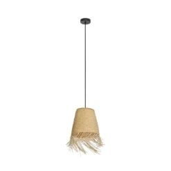 EGLO Aycliffe Pendant Light, Rattan Lampshade, Ø 30 Cm