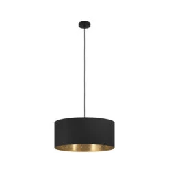 EGLO Zaragoza Pendant Light Black/gold 1-bulb Ø 53 Cm