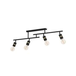 EGLO Lurone Ceiling Light, Black, Four-bulb -EGLO Store 10001833 2
