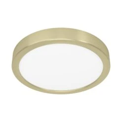 EGLO Fueva 5 LED Panel IP20 830 Brass Ø 21 Cm