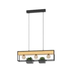 EGLO Libertad 1 Hanging Light 3-bulb Natural 10 EGLO Libertad 1 Hanging Light 3-bulb Natural -EGLO Store 10001862 3