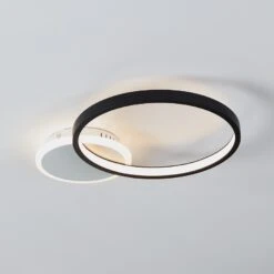 EGLO Gafares LED Ceiling Lamp Remote Round Black