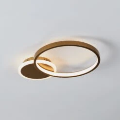 EGLO Gafares LED Ceiling Light Remote Round Gold