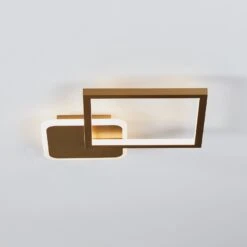 EGLO Gafares LED Ceiling Light Remote Angular Gold
