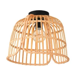 EGLO Glyneath Ceiling Light Made Of Rattan