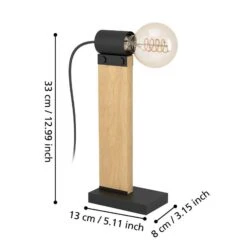EGLO Bailrigg Table Lamp Made Of Wood -EGLO Store 10012467 3