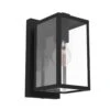 EGLO Budrone Outdoor Wall Light, Black/clear