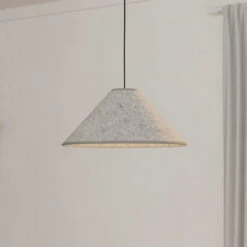 EGLO Alsager Pendant Light, Felt Lampshade, Cone