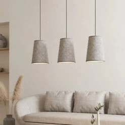 EGLO Alsager Pendant Light With 3 Felt Lampshades