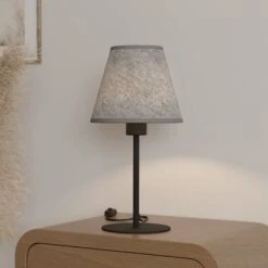 EGLO Alsager Table Lamp With A Felt Lampshade