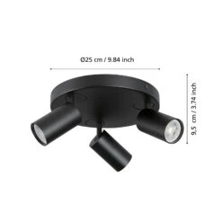 EGLO Connect Telimbela-Z Downlight 3-bulb, Black -EGLO Store 10015249 3