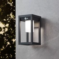 EGLO Martano Solar LED Outdoor Wall Light With A Sensor