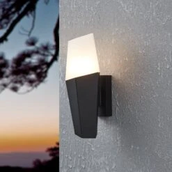 EGLO Farindola Outdoor Wall Light In Black/white