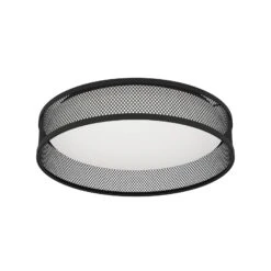 EGLO Luppineria LED Ceiling Lamp, Steel Mesh, Black