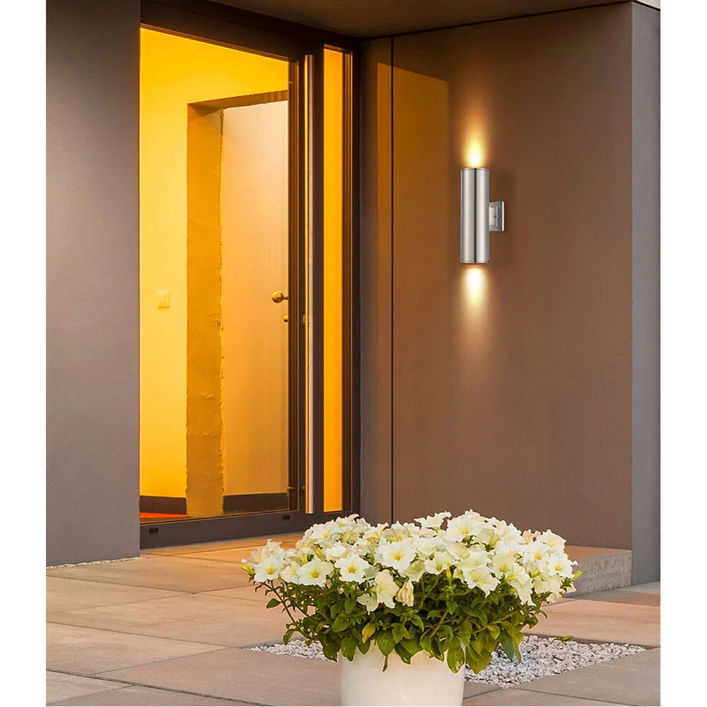 EGLO Ascoli 2 Light 13 Inch Stainless Steel Outdoor Sconce 2 EGLO Ascoli 2 Light 13 Inch Stainless Steel Outdoor Sconce - Image 2