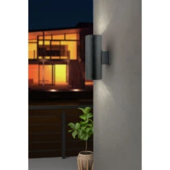 EGLO Ascoli 2 Light 13 Inch Black Outdoor Wall Light -EGLO Store 200147a app