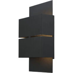 EGLO Kibea LED 10 Inch Matte Black Outdoor Wall Light