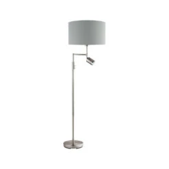 EGLO Santander 60 Inch 60.00 Watt Matte Nickel Floor Lamp Portable Light