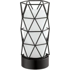 EGLO Estevau 2 9 Inch 25.00 Watt Matte Black Table Lamp Portable Light