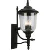 EGLO Pinedale 3 Light 22 Inch Matte Black Outdoor Wall Light