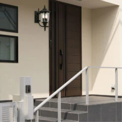 EGLO Pinedale 3 Light 15 Inch Matte Black Outdoor Wall Light -EGLO Store 202803a app 06