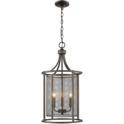 EGLO Verona 3 Light 14 Inch Oil Rubbed Bronze Foyer Pendant Ceiling Light
