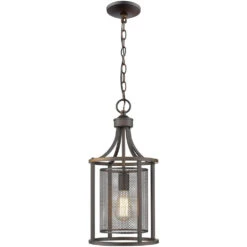 EGLO Verona 1 Light 10 Inch Oil Rubbed Bronze Foyer Pendant Ceiling Light