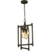 EGLO Wymer 4 Light 13 Inch Matte Bronze Foyer Pendant Ceiling Light