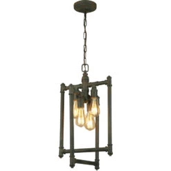 EGLO Wymer 4 Light 13 Inch Zinc Foyer Pendant Ceiling Light