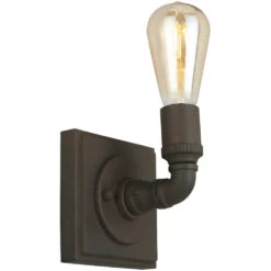 EGLO Wymer 1 Light 5 Inch Matte Bronze Wall Sconce Wall Light