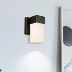 EGLO Ciara Springs 1 Light 5 Inch Oil Rubbed Bronze Wall Sconce Wall Light -EGLO Store 202858a app 06