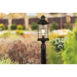 EGLO San Mateo Creek 1 Light 21 Inch Oil Rubbed Bronze Outdoor Post Lantern -EGLO Store 202874a app 02