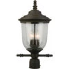 EGLO Pinedale 3 Light 21 Inch Matte Bronze Outdoor Post Lantern