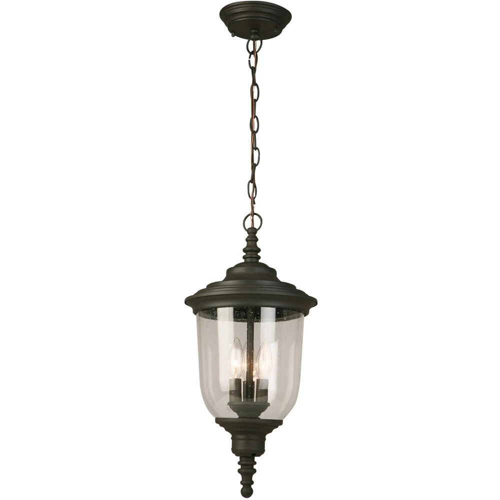 EGLO Pinedale 3 Light 10 Inch Matte Bronze Outdoor Pendant 1 EGLO Pinedale 3 Light 10 Inch Matte Bronze Outdoor Pendant