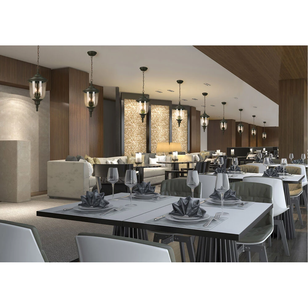 EGLO Pinedale 3 Light 10 Inch Matte Bronze Outdoor Pendant 6 EGLO Pinedale 3 Light 10 Inch Matte Bronze Outdoor Pendant - Image 6