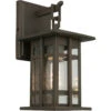 EGLO Arlington Creek 1 Light 10 Inch Matte Bronze Outdoor Wall Light