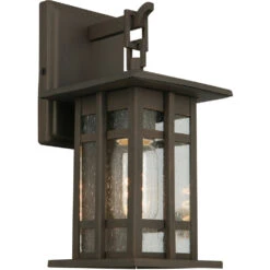 EGLO Arlington Creek 1 Light 10 Inch Matte Bronze Outdoor Wall Light