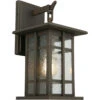 EGLO Arlington Creek 1 Light 16 Inch Matte Bronze Outdoor Wall Light