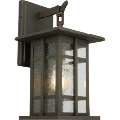 EGLO Arlington Creek 1 Light 16 Inch Matte Bronze Outdoor Wall Light