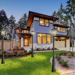 EGLO Arlington Creek 1 Light 15 Inch Matte Bronze Outdoor Post Lantern -EGLO Store 202889a app 06