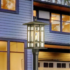 EGLO Arlington Creek 1 Light 15 Inch Matte Bronze Outdoor Post Lantern -EGLO Store 202889a app 07