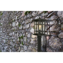 EGLO Arlington Creek 1 Light 15 Inch Matte Bronze Outdoor Post Lantern -EGLO Store 202889a ls