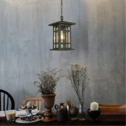 EGLO Arlington Creek 1 Light 9 Inch Matte Bronze Outdoor Pendant -EGLO Store 202891a ls