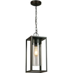 EGLO Walker Hill 1 Light 7 Inch Oil Rubbed Bronze Outdoor Pendant